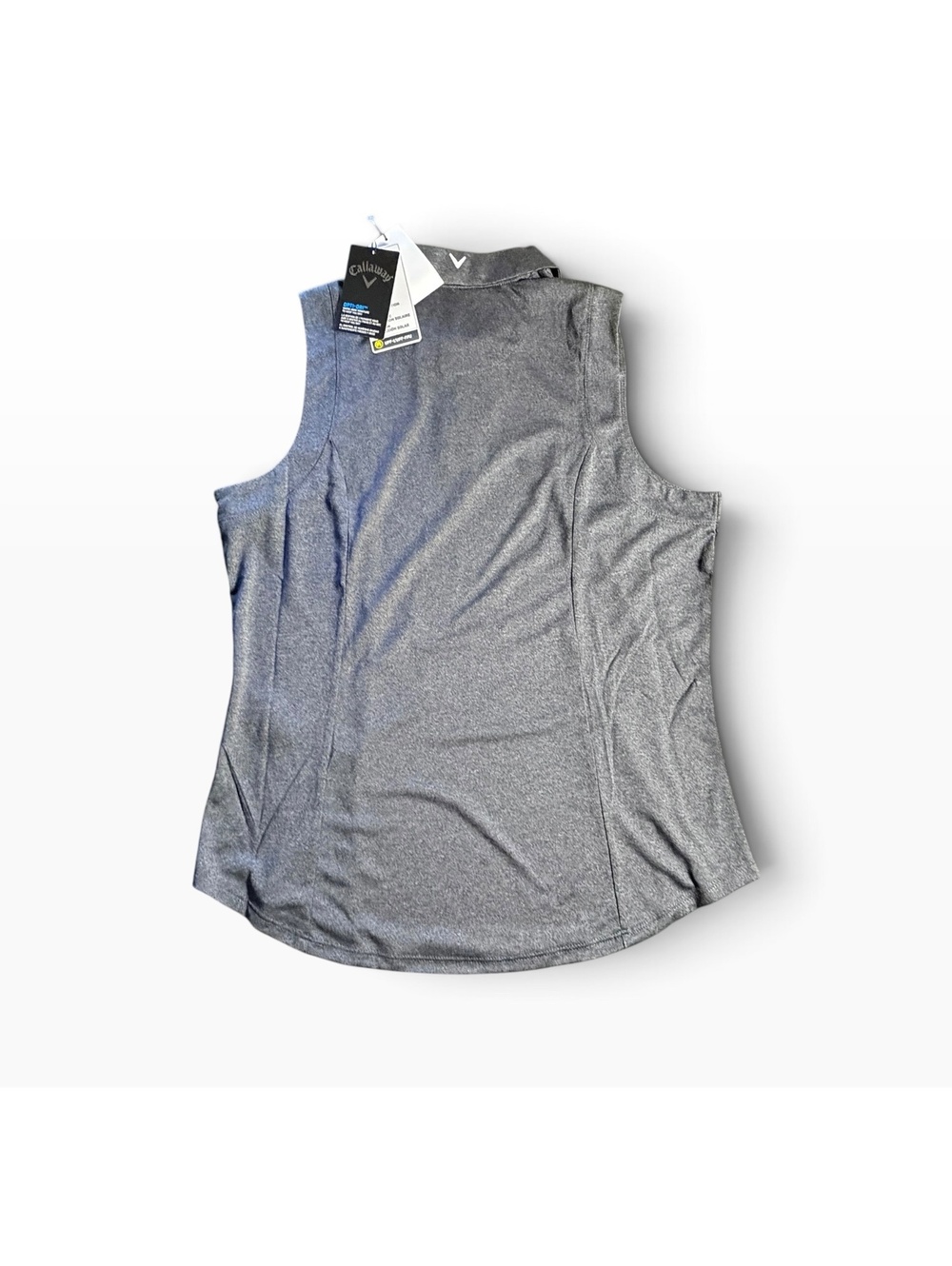 CALLAWAY moisture wicking lightweight sleeveless charcoal loose fit golf shirt